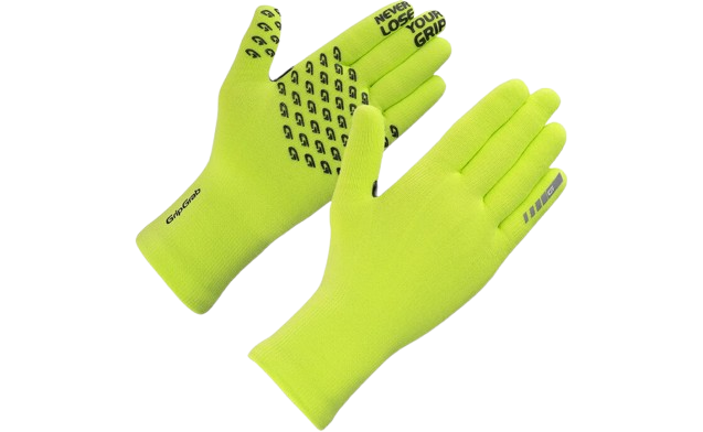 Guantes largos impermeables de punto de invierno GripGrab - Amarillo